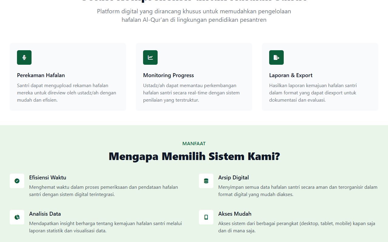 Tampilan Dashboard / Aplikasi