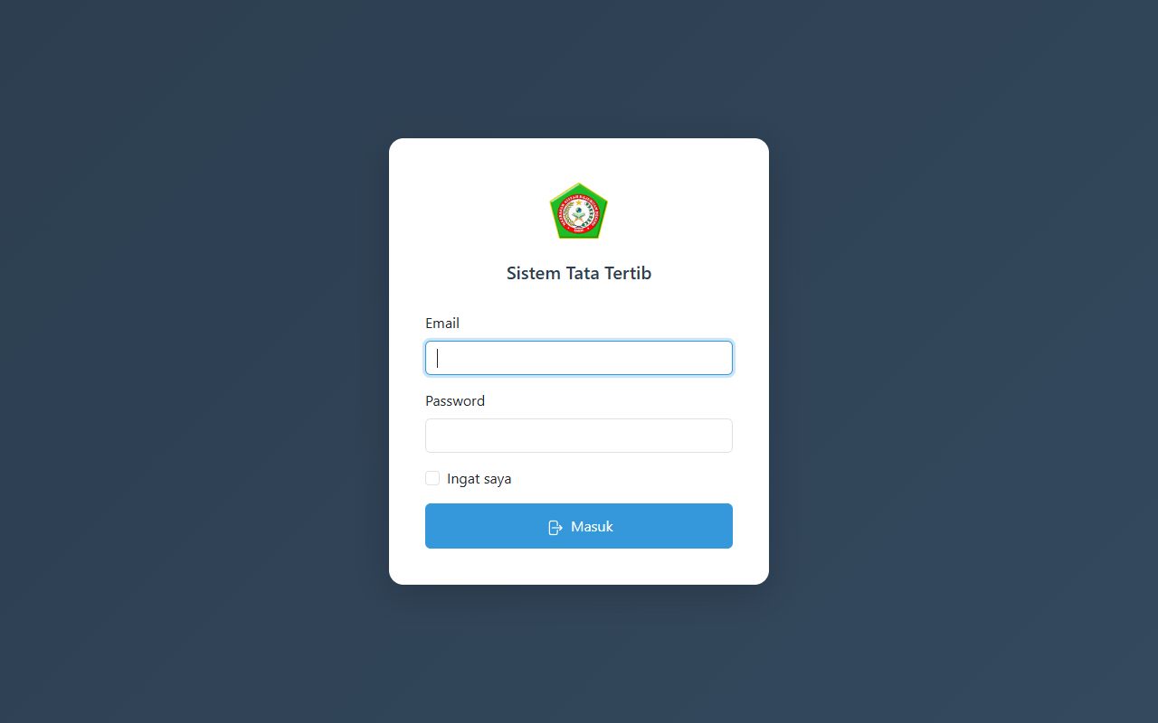 Tampilan Dashboard / Aplikasi